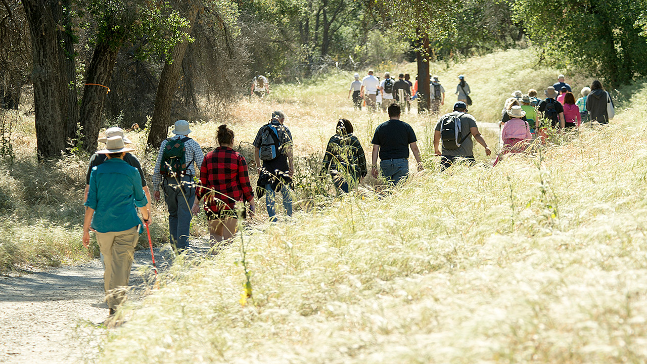 tour group on trail