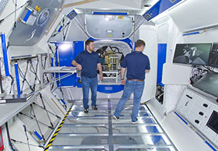 Picture of staff in Habitation Module.