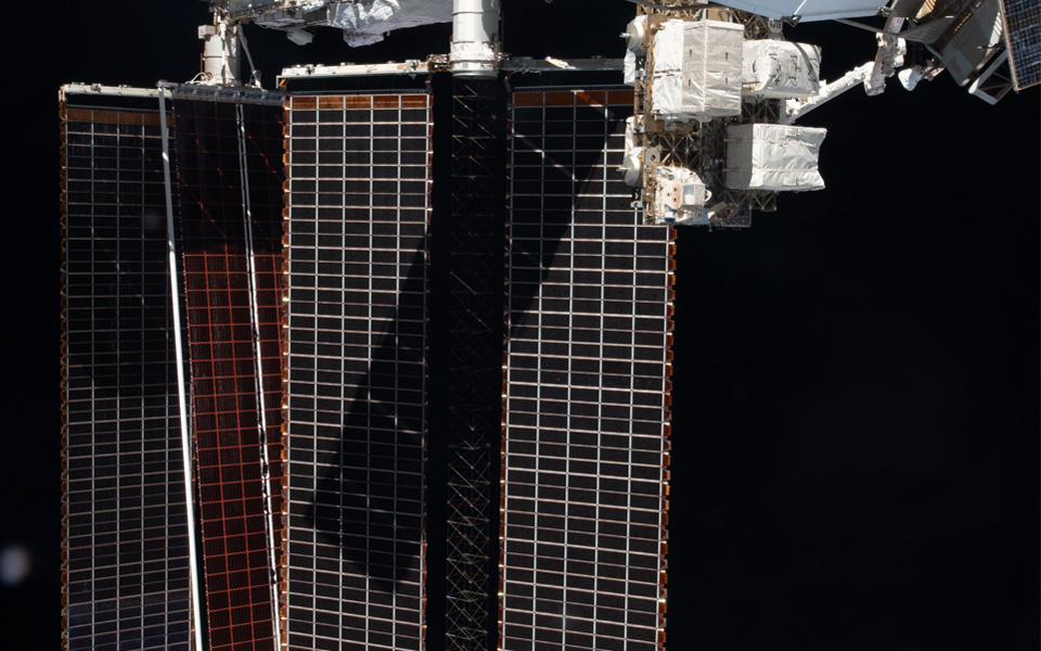 Picture outside of space station