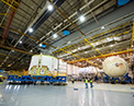 Picture of the Boeing Space Launch System component.