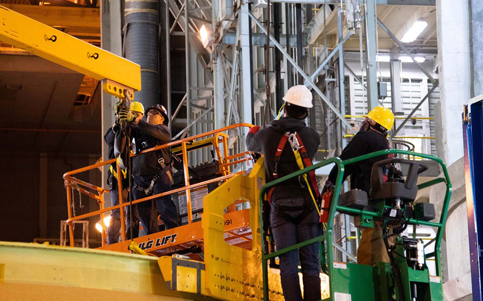 Picture of staff and hoist.