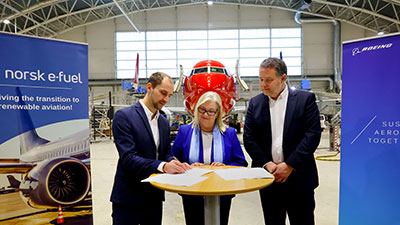 Boeing Partners with Norsk e-Fuel to Advance SAF Production and Reduce Aviation Emissions