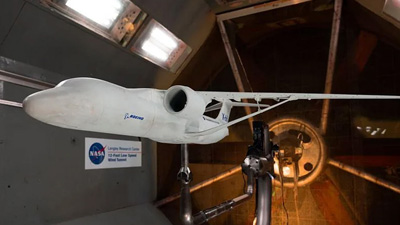 X-66 model breezes through 1st wind tunnel tests